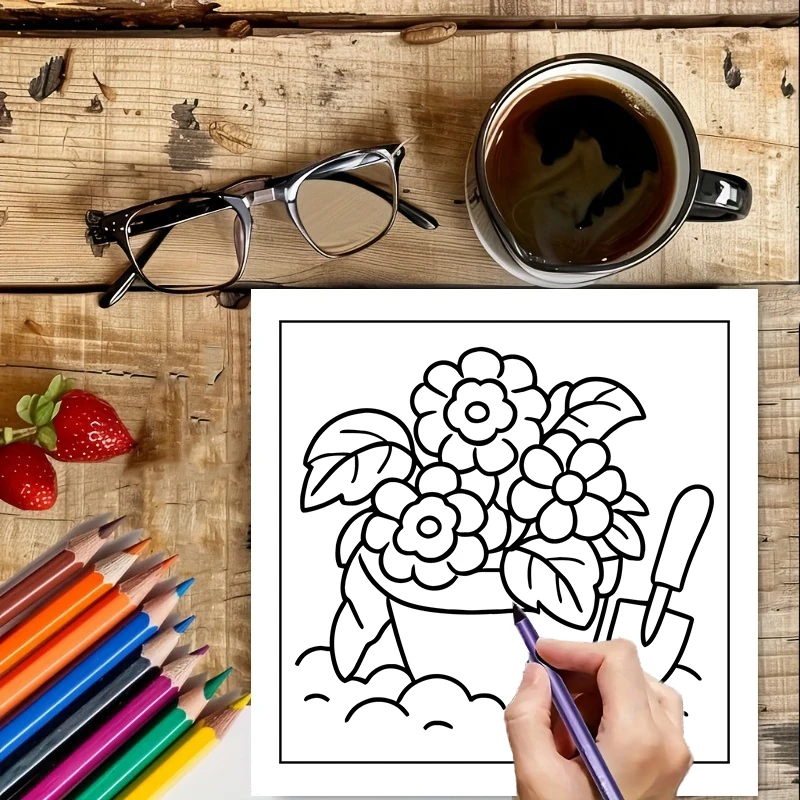 Easy Cute Flower Coloring Book - đánh giá và giá Chalk Bag